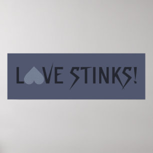 Graues Herz Anti-Valentine-Custom-Poster Poster