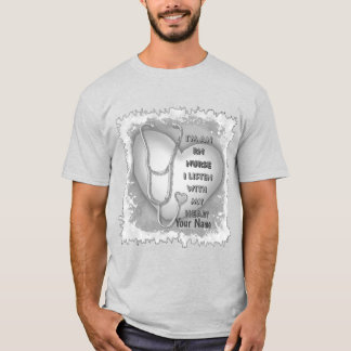 Graues Herz RN Eingetragene Krankenschwester T-Shirt