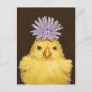 graues Huhn (Piep) Postkarte