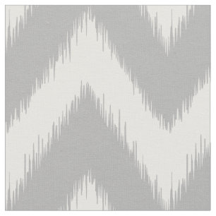 Graues Ikat Zickzack Stoff
