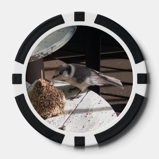Graues Jay und Bell-Poker-Chips Pokerchips (Vorderseite)