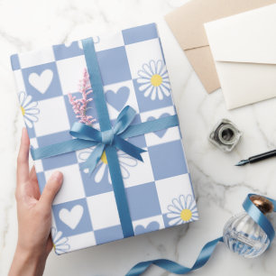 Graues kariertes Geschenkpapier