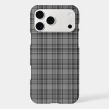 Graues Karo-Tartan-iPhone-Case