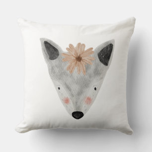 Graues Kinderzimmer für die Wasserfarben Kissen