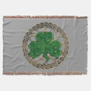 Graues Kleeblatt auf keltischen Knochen wirbeln Sc Decke