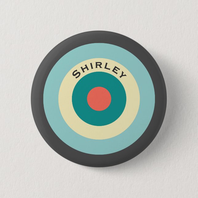 Graues Kombinationsbullseye von Shirley Taylor Button (Vorderseite)