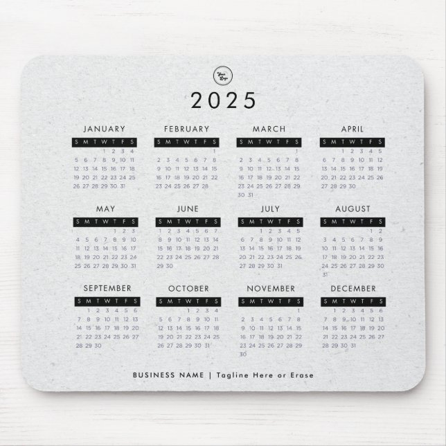 Graues Kraft 2023 Kalender - Kundenspezifisches Fi Mousepad (Vorne)