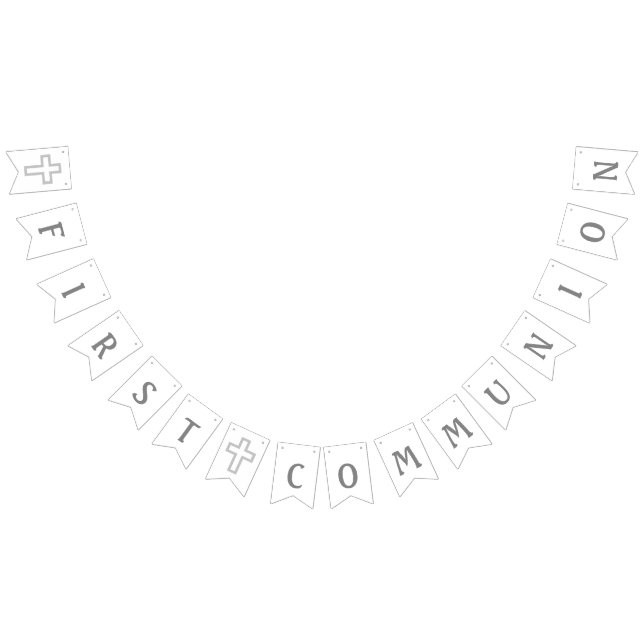 Graues Kreuz-erste Kommunions-Fahne Wimpelkette (Alle)