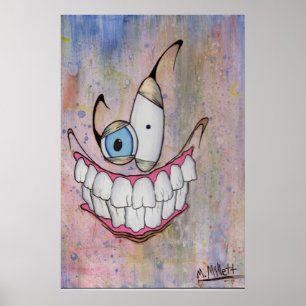 graues Lächeln Poster