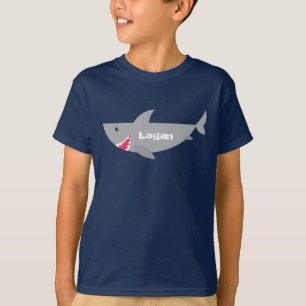Graues Lächeln von Haifischen T-Shirt