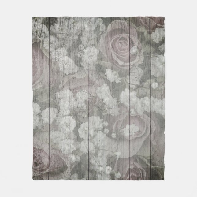 Graues Land Chic Design Fleecedecke (Vorderseite)