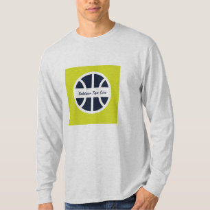 Graues Langarm-T-Shirt mit Sportdesign T-Shirt