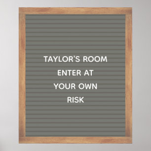 Graues Letter Board signieren benutzerdefiniertes  Poster