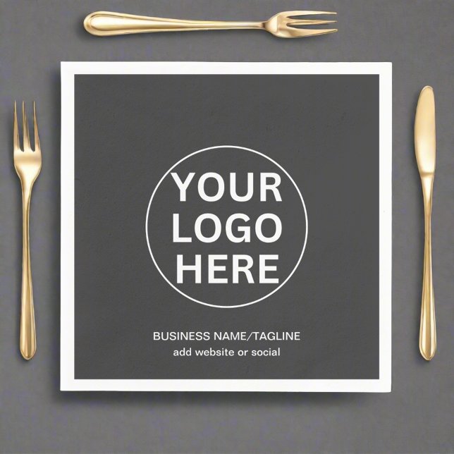 Graues Logo für Berufliche Veranstaltungen Serviette (Von Creator hochgeladen)