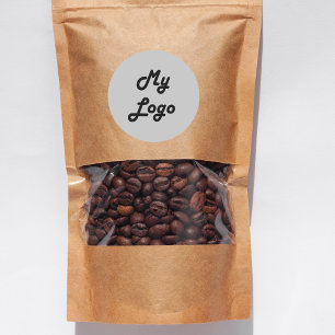 Graues Logo-Image Runder Aufkleber