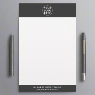 Graues Logo l Berufliche Werbeaktion für Unternehm Briefpapier