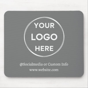 Graues Logo Modernes Minimalistisches Business-Per Mousepad