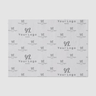 Graues Logo-Muster - Markenbezeichnung für einfach Seidenpapier