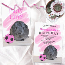 Graues Meerschweinchen Mädchen Rosa Fußball Benutz