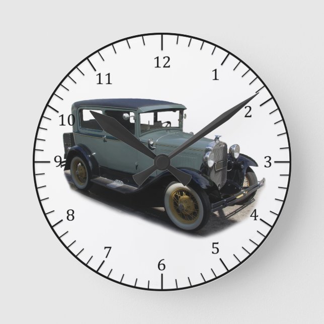 Graues Modell A Wanduhr (Vorderseite)