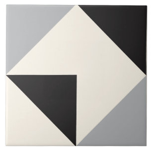 Graues modernes geometrisches Formmuster Fliese