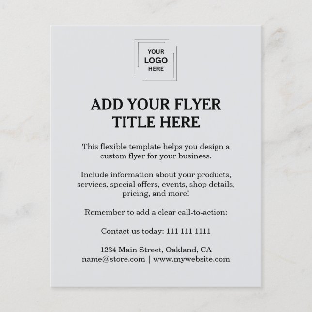 Graues modernes Geschäfts-Flyerdesign nach Maß Flyer (Vorne)