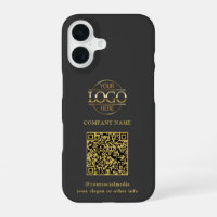Graues modernes Geschäftslogo & QR-Code-Promotion