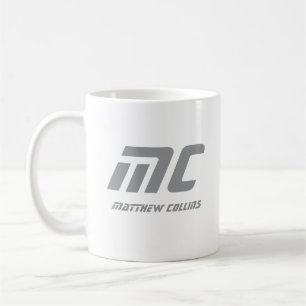 Graues Monogramm Moderner Name Fetter Einfacher Te Kaffeetasse