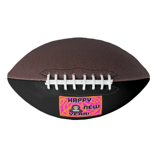 Graues neues Jahr wünscht Fußball Football (Vorderseite)