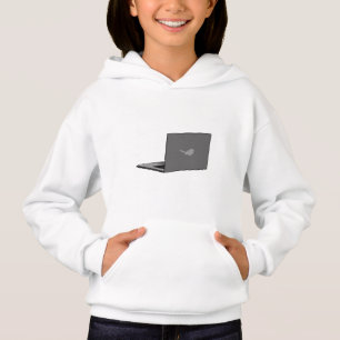 Graues Notebook mit Bird-Logo-Cartoon Hoodie