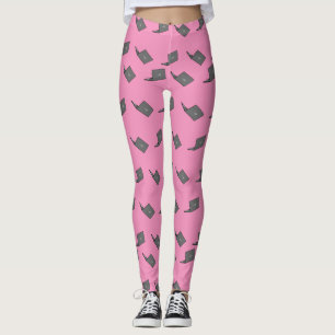 Graues Notebook mit Bird-Logo-Cartoon Leggings