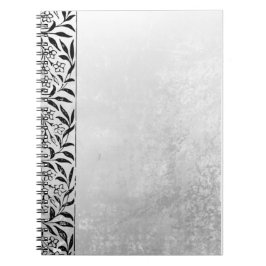 Graues Notizbuch mit schwarzem Akzent – Elegantes Notizblock