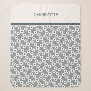 Graues Personalisiertes, modernes Retro-Muster Sherpadecke