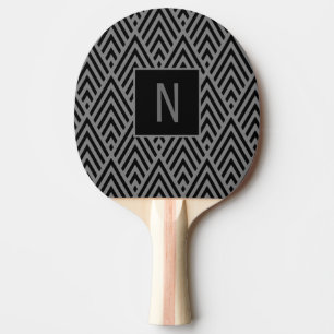 Graues Pfeil-Monogramm-Paddel Tischtennis Schläger