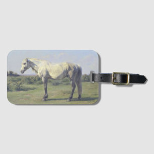 Graues Pferd auf einem Feld (von Rosa Bonheur) Gepäckanhänger