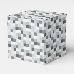 Graues Pixel-Muster Geschenkschachtel