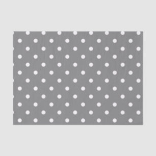Graues Polka-Dot-Tissue Seidenpapier