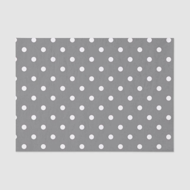 Graues Polka-Dot-Tissue Seidenpapier (Vorderseite)