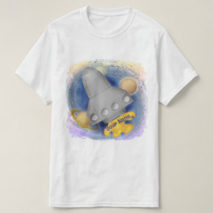 Graues Raketen-T-Shirt T-Shirt