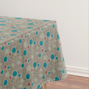 Graues Retro punktiertes Universum Tischdecke