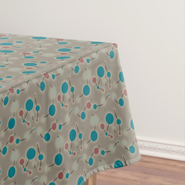Graues Retro punktiertes Universum Tischdecke (Beispiel)