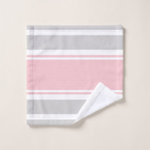 Graues Rosa Stripes Tuch-Set Badhandtuch Set