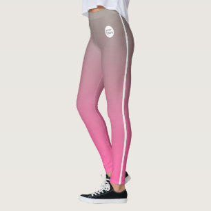 Graues, rosafarbenes Ombre Gradient Custom Busines Leggings