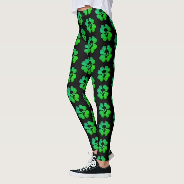 Graues Schädelmuster Leggings (Links)
