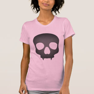 Graues Schädelrosa T-Shirt
