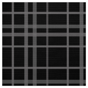 Graues Schwarz-Tartan-Kariertes Muster Stoff