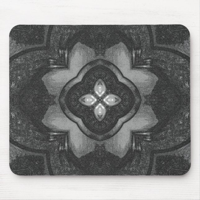 Graues schwarzes Bleistiftmuster Mousepad (Vorne)