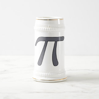 Graues schwarzes graues gelb-orangees Mathe Symbol Bierglas