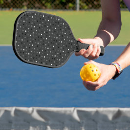 Graues schwarzes Muster für spielbare Pixel Karo Pickleball Schläger