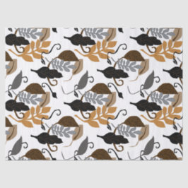 Graues schwarzes Person-Blätter Browns Seidenpapier